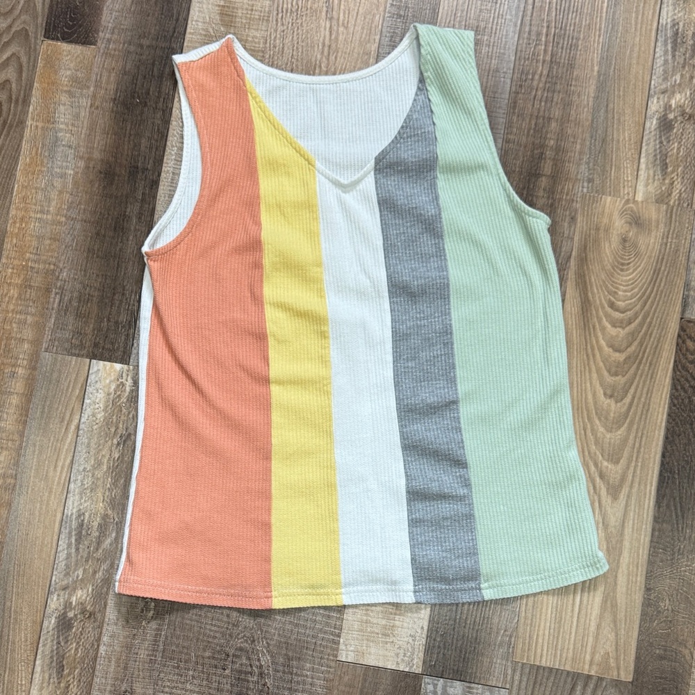 Striped Multicolor Women's Tank Top